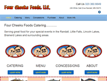 Tablet Screenshot of fourcheeksfoods.com